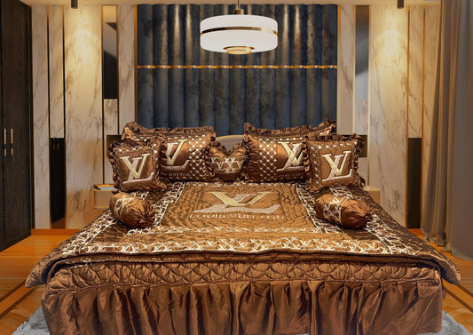 Gold LV Designs - Dark Brown