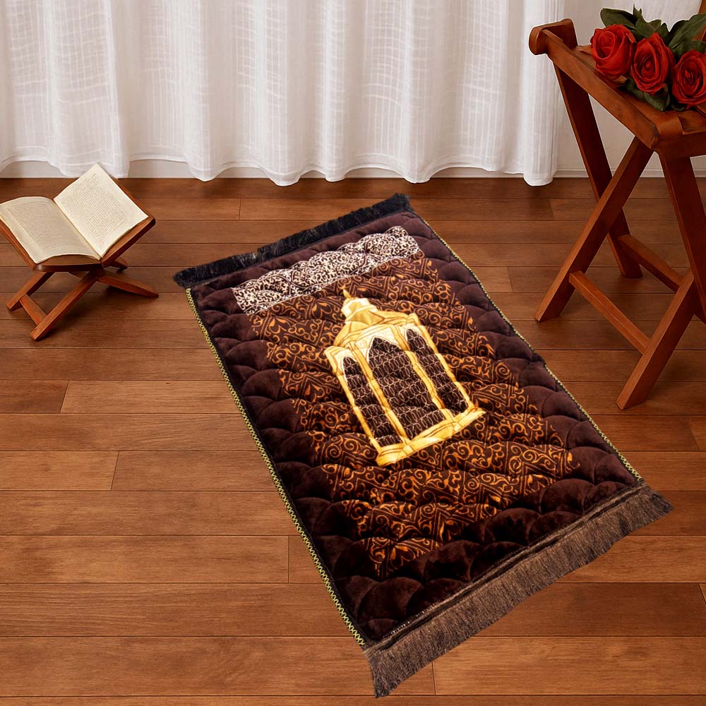 Lite Series Prayer Mat P5-L Dark Brown Maqam e ibrahim
