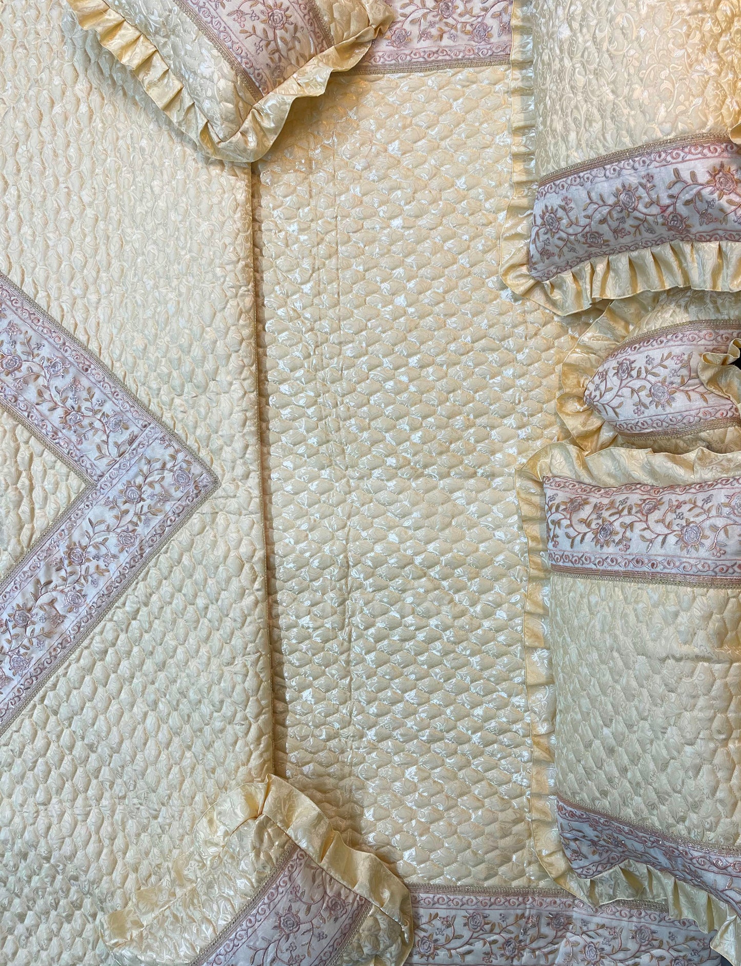 Jaqurad Tissue Embroidered Bridal Set - 014