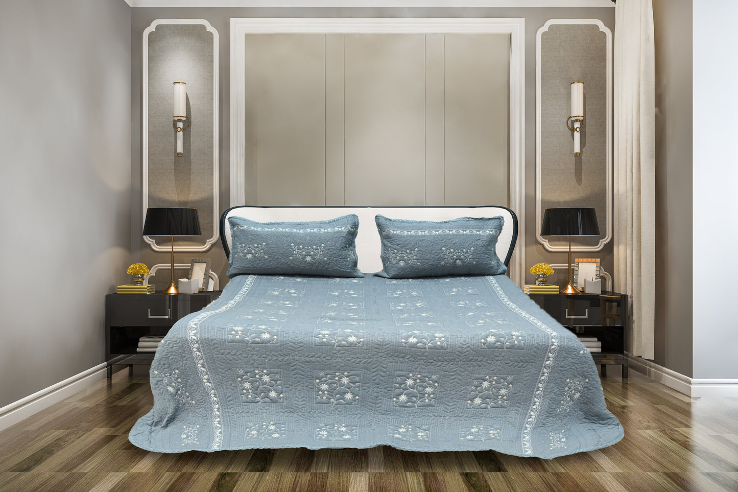 Cotton Satin Bedspread Sc 0015