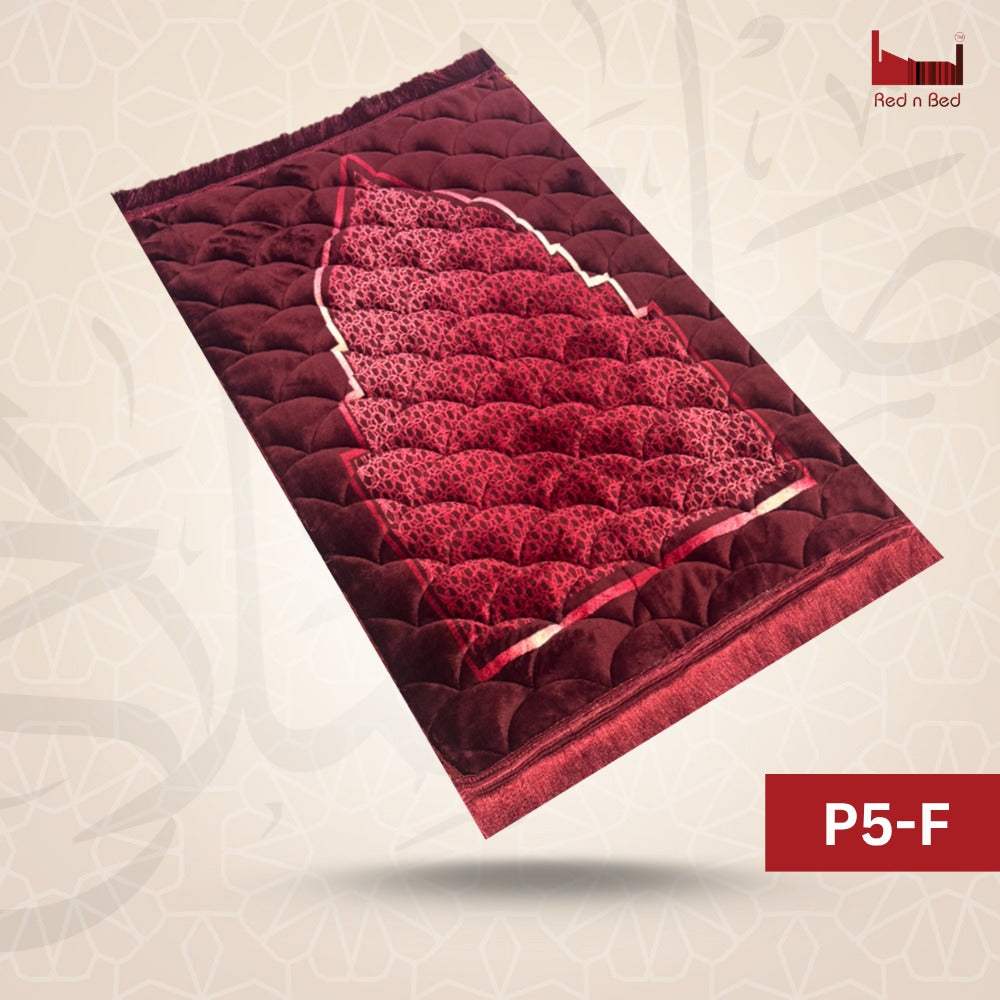 Lite Series Prayer Mat P5-F Mahroon mosque gumbad