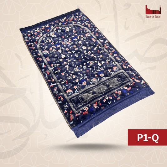 LS | P1-Q Navyblue leaf & flowers