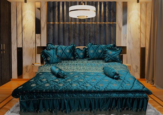 Malai Velvet Embroidered Frill Bridal Set - 004