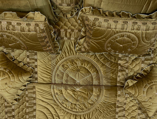 Clock Malai Velvet - Musturd