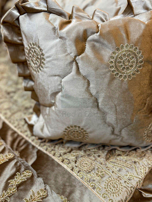 Malai Velvet Embroidered Frill Bridal Set - 006