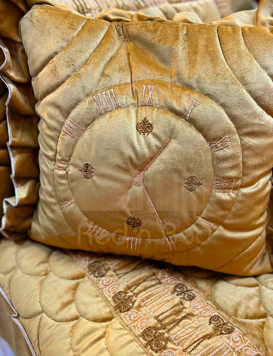 Clock Malai Velvet - Musturd