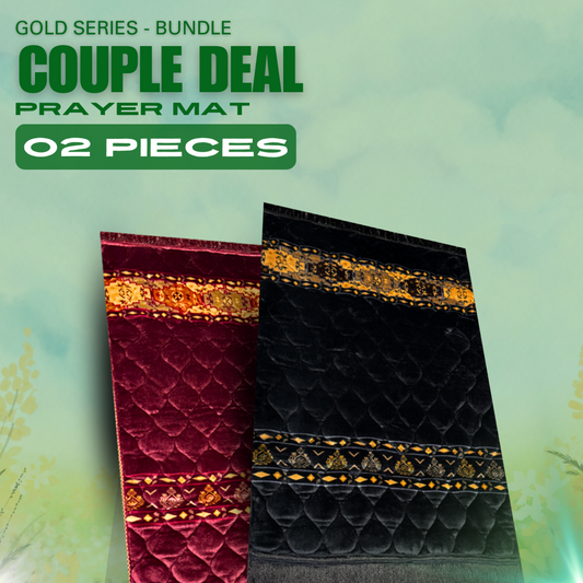 GOLD SERIES PRAYER MAT BUNDLE COUPLE DEAL 2 PIECES