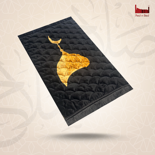 Lite Series Prayer Mat P2-A Black gumbad with moon