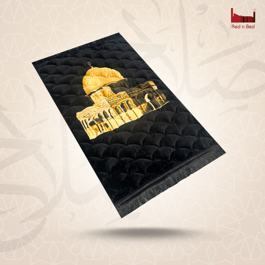Lite Series Prayer Mat P4-A black masjid e aqsa