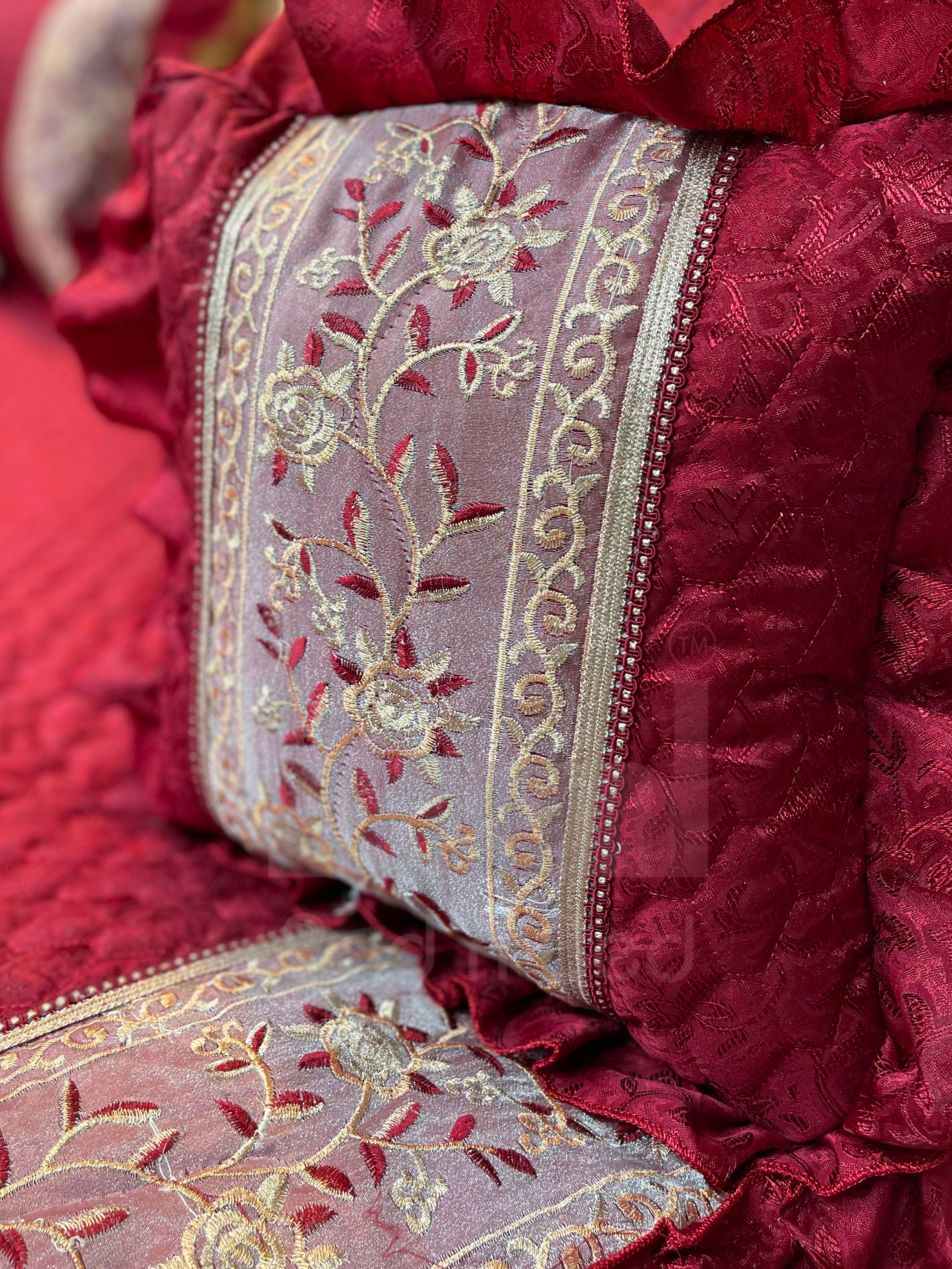 Jaqurad Tissue Embroidered Bridal Set - 011