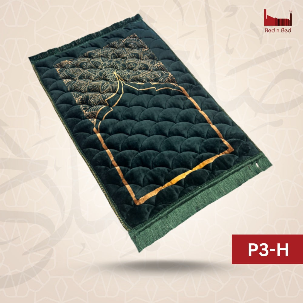 Lite Series Prayer Mat P3-H D.green motivehalf