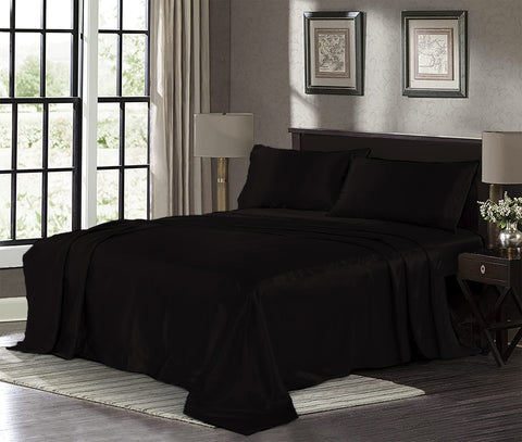 Silk Plain Bedsheet - Chocolate Brown