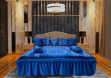 Clock Malai Velvet - Blue