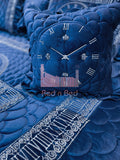 Clock Malai Velvet - Blue