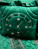 Clock Malai Velvet - Green